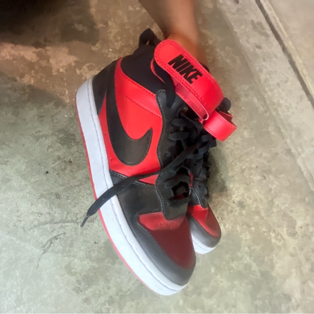 Nike Red and Black High-Top Sneakers